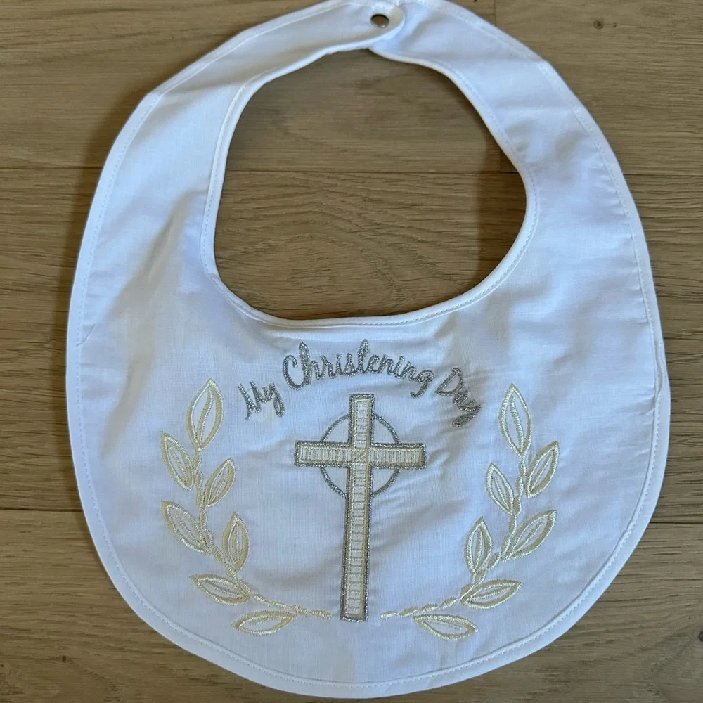 Christening Bib & Booties